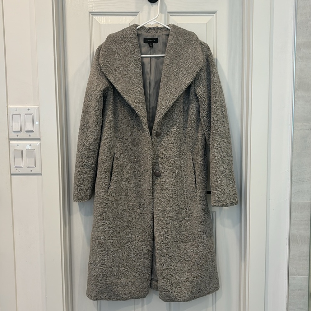 NWOT Halogen Boucle Long Teddy Coat